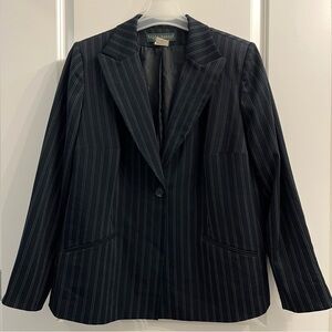 Harve Bernard Black Pin Stripe Blazer Jacket Women’s Size 16